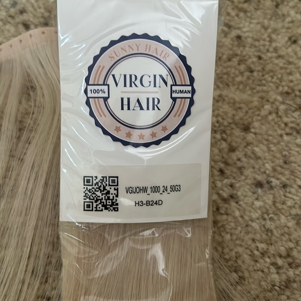 PU Hole 24” Virgin Human Extensions